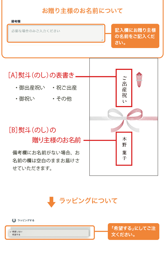 ギフトラッピング注文方法3